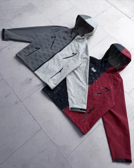 MERTRA x Umbro Water Reactive Jacket Red & Black and grey